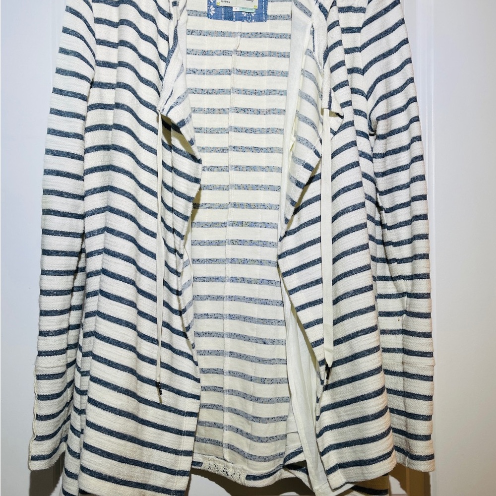 Navy Striped Women's Utility Jacket